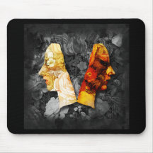 Light and Dark 3 Digital Collage Mousepad