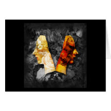 LIght and Dark 3 Digital Collage Note Cards