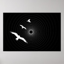 Light at the end of the tunnel Abstract Poster