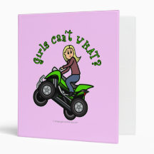 Light ATV | Four Wheeling Girl Vinyl Binders
