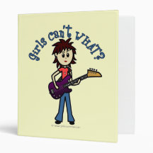 Light Bass Guitar Girl Binder