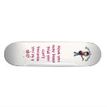 Light Bass Guitar Girl Skate Decks