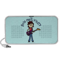 Light Bass Guitar Girl Travelling Speakers