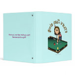Light Billiards Girl 3 Ring Binders