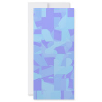 Light Blue Abstract Pattern Custom Rack Cards