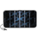 Light Blue and Black Pattern. Fractal Art. Speaker System