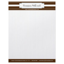 Light Blue and Brown Deluxe Letterhead