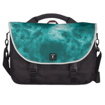 Light Blue and White Galaxy Swirl Art Laptop Computer Bag