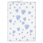 Light Blue and White Love Hearts Pattern. Card