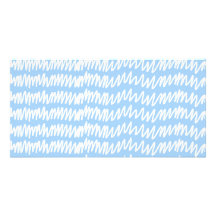 Light blue and white squiggle pattern. customized photo card