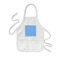 Light Blue and White. Star Pattern. Apron