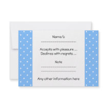 Light Blue and White. Star Pattern. Invites