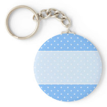 Light Blue and White. Star Pattern. Key Chains