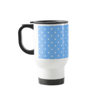 Light Blue and White. Star Pattern. Mug