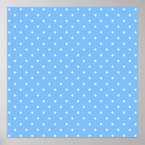 Light Blue and White. Star Pattern. Posters