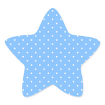 Light Blue and White. Star Pattern. Sticker
