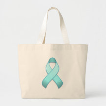Light Blue Awareness Ribbon Bag