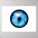 Light Blue cloudy eye graphic Poster
