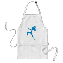 Light Blue Dancing Woman Apron