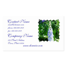 Light Blue Delphinium Business Card