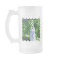 Light Blue Delphinium Frosted Beer Mug