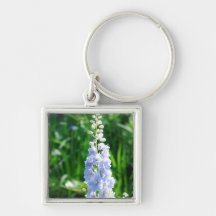 Light Blue Delphinium  Keychain