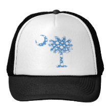 Light Blue Dots Palmetto Hat
