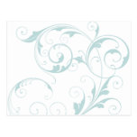 Light Blue Flourish Postcard