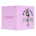 Light Blue Girl Boxer 3 Ring Binders