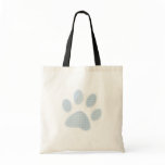 Light Blue Halftone Paw Print bags