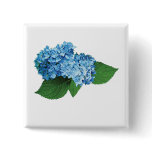 Light Blue Hydrangea Pinback Buttons