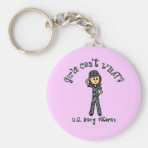 Light Blue Navy Veteran Girl Keychain
