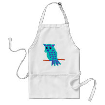 Light Blue Owl Aprons