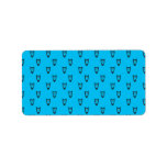 Light blue owl pattern personalized address labels