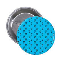 Light blue owl pattern pinback buttons