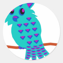 Light Blue Owl Stickers