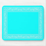 Light Blue Paisley Bandana Mouse Pad