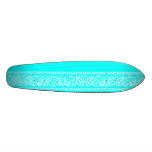 Light Blue Paisley Skateboard Oldschool