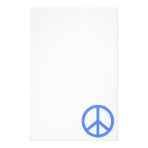 Light Blue Peace Stationery Paper