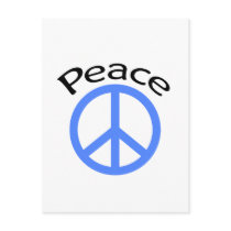 Light Blue Peace & Word