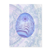 Light Blue & Purple Painted Egg Postcard