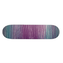 Light Blue Purple Waves Abstract Skate Board Decks