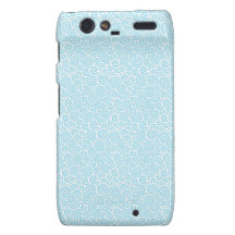 Light Blue Spiral Droid RAZR Fundas
