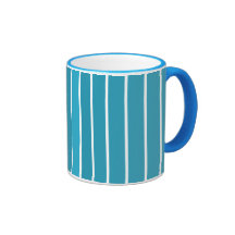 Light Blue Stripe Coffee Mugs