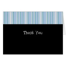 Light Blue Stripe Thank You Cards