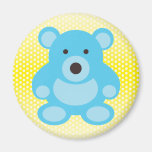 Light Blue Teddy Bear Refrigerator Magnets