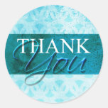 Light Blue Thank You Envelope Label Seal Stickers stickers