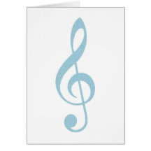 Light Blue Treble Clef Cards