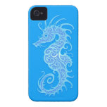 Light Blue Tribal Seahorse iPhone 4 Case