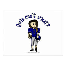 Light Blue Womens Football Post Card